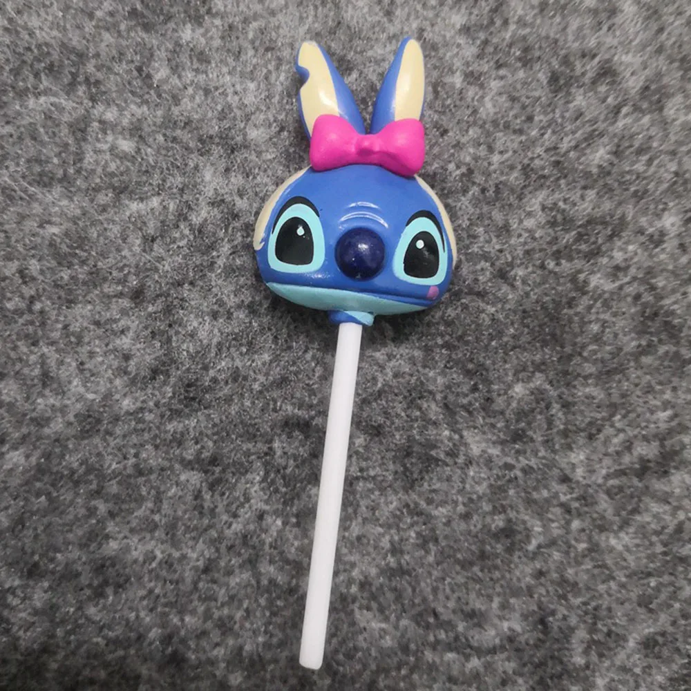 Disney Stitch Lollipop Mini Action Figure Anime Figurine Creative Party Cake Decoration Funny Model Kids Cute Hobby Toys Gifts