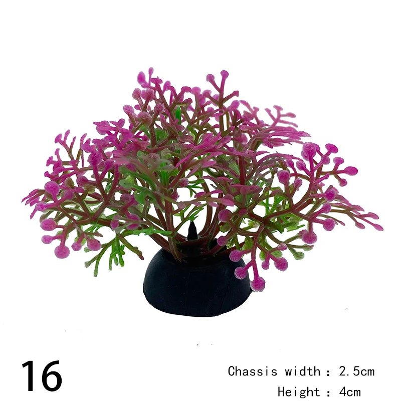 Artificial Aquarium Decor Plants Water Weeds Ornament Aquarium Decoration Fish Tank Decoration Green Purple Water Grass