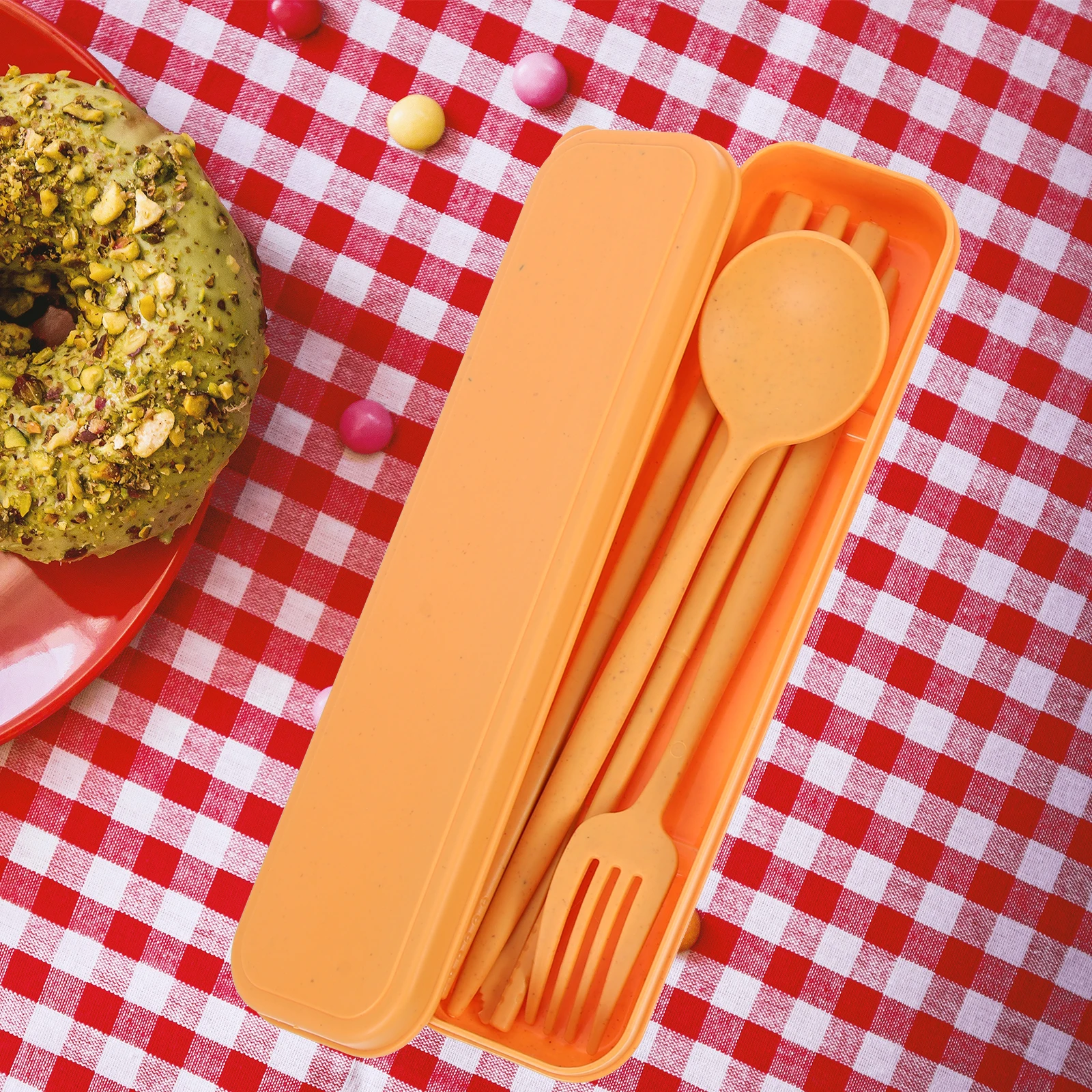 

2 Sets Outdoor Travel Tableware Portable Camping Cutlery Backpack Dinnerware Fork Spoon Chopsticks Kids Lightweight