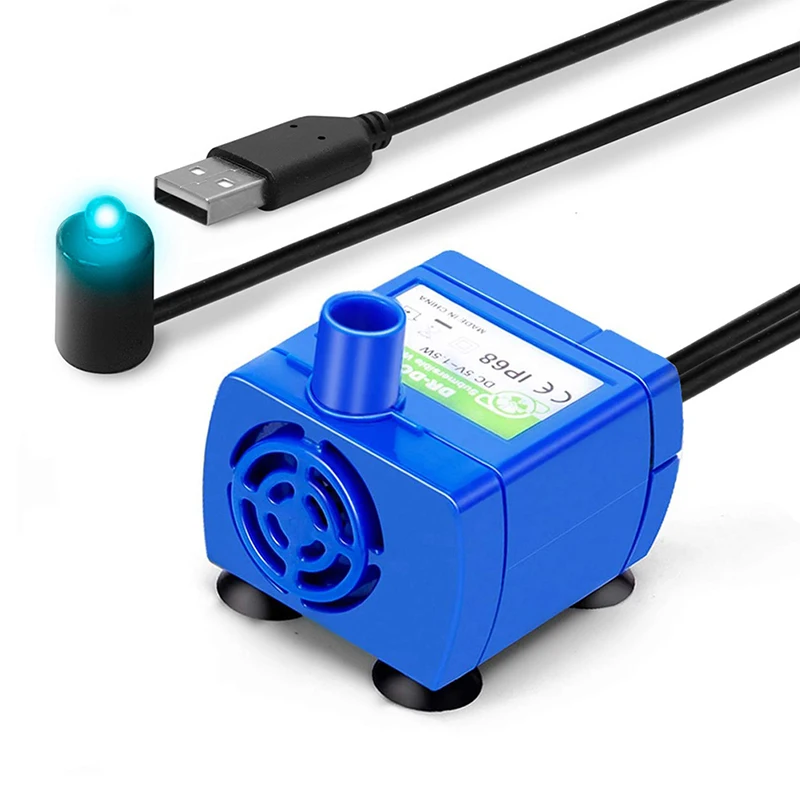Imagem -02 - Baixo Ruído da Bomba do Motor para Pet Mini Bombas de Água Gato Beber Tigela Pet Water Dispenser Faça Você Mesmo Acessórios dc 5v Usb Dr-dc160