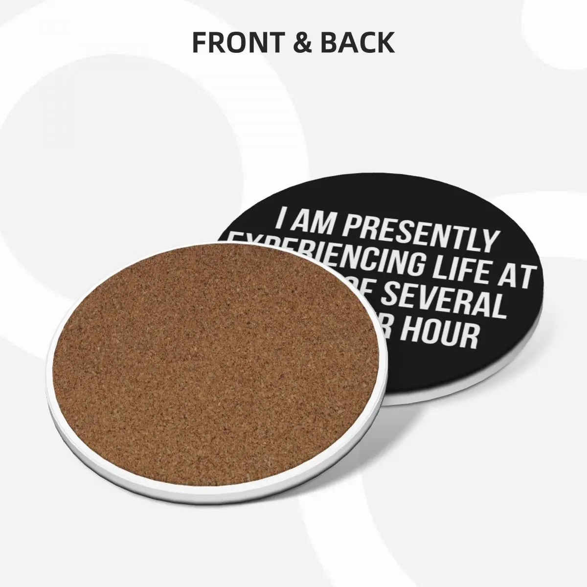 I am presently experiencing life at a rate of several WTF's per hour Ceramic Coasters (Set of 4) custom slate Coasters