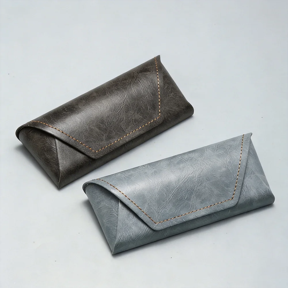 Vintage Leather Eyeglasses Case Handmade Retro Sunglasses Holder Durable Stylish Perfect Gift for Men Women Glasses