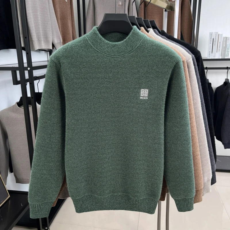 Men's Exquisite Embroidered Long Sleeve Sweater Luxury Brand Autumn Winter O-neck Pullover Knit Sweater Trendy Casual Men's Wear