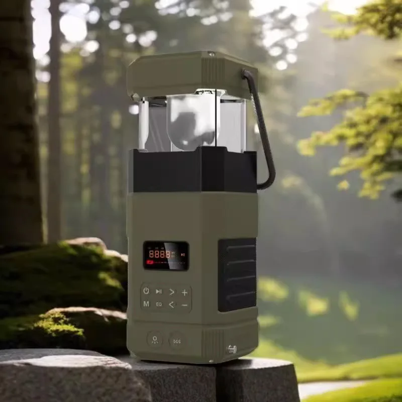 

Multi-Function Flashlight DF-585 Hand-Cranked Solar Powered Radio Camping Style Light 5W For Emergency Disaster Prevention