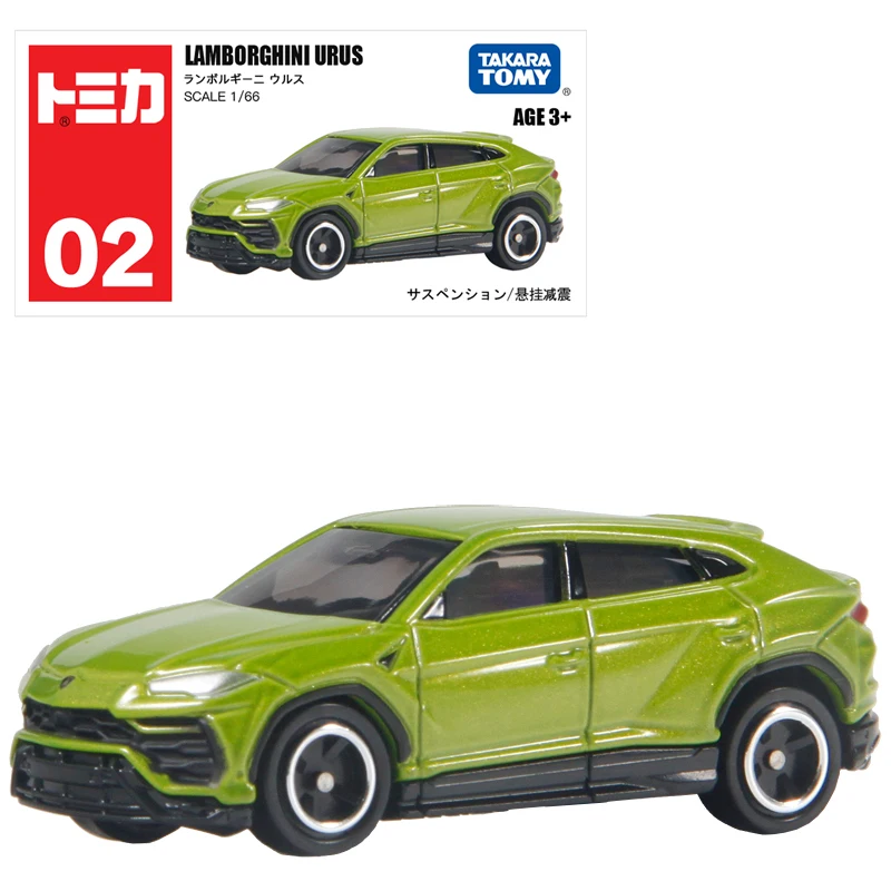 Takara tomy tomica no.2 lamborghinl yrus carro liga brinquedos veículo de motor diecast metal modelo crianças presente natal brinquedos para meninos