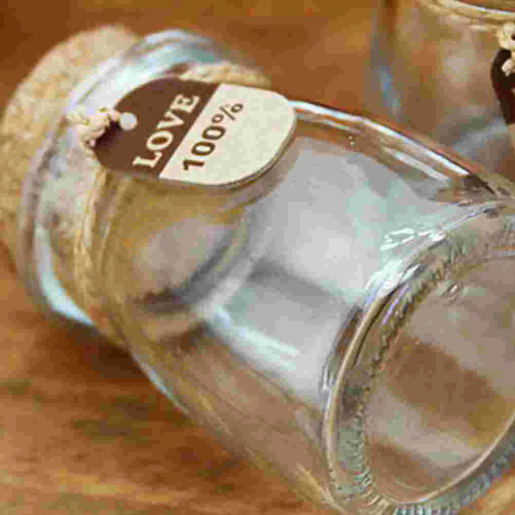 10 Pcs Glass Favor Jars Bottles with Label Tags Honey Pot Apothecary DIY Wishing