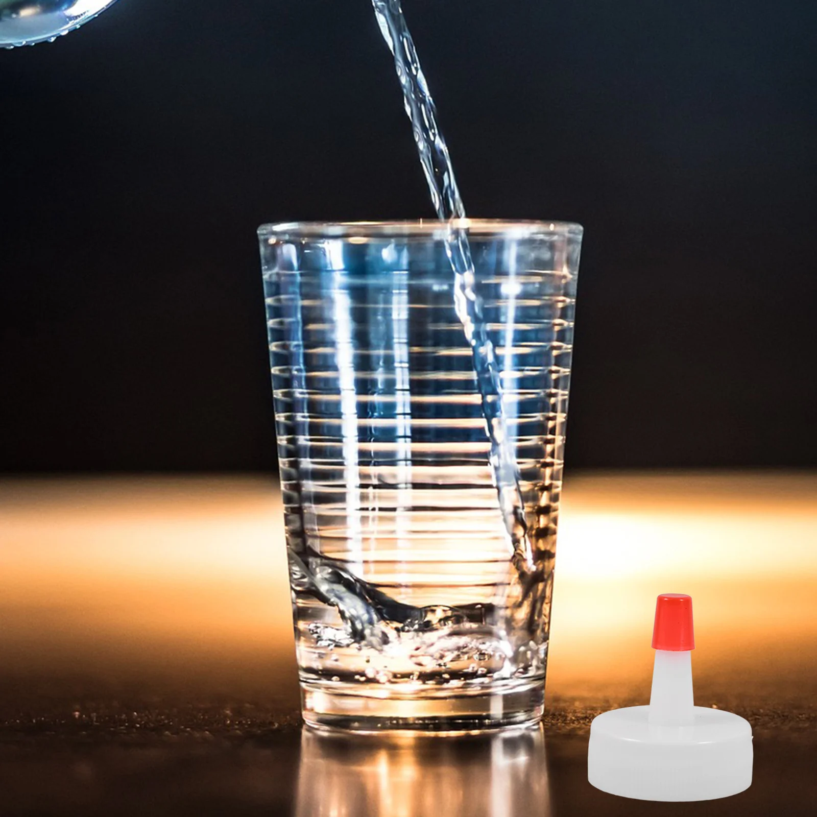 

20Pcs Squeeze Bottle Caps Replacement Leak-Proof Dispenser Caps for Sauce Syrup Glue Bottles Upside Down Bottle Tops