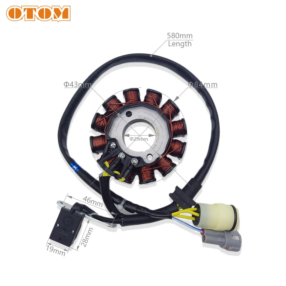 OTOM Motorcycle Stator Coil For ZONGSHEN NC250 NC450 KAYO T6 BSE Engine Parts Magneto Stator Generator Ignition Coil Assembly