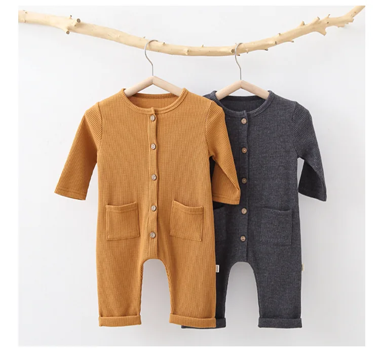 Herbst Neugeborene Baby Mädchen Jungen Onesies Overalls Kinder Stram pler lange Ärmel Baby Overall Neugeborene Kleidung