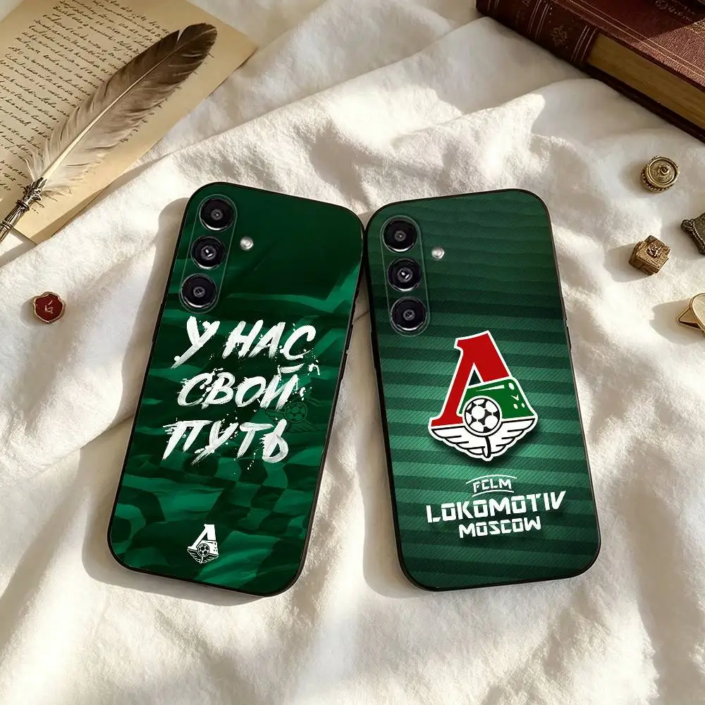 FC L-Lokomotiv Moscow flag  Phone Case For Samsung Galaxy A73,A72,A71,A70,A53,A52,A51,Soft Silicone Black Cover
