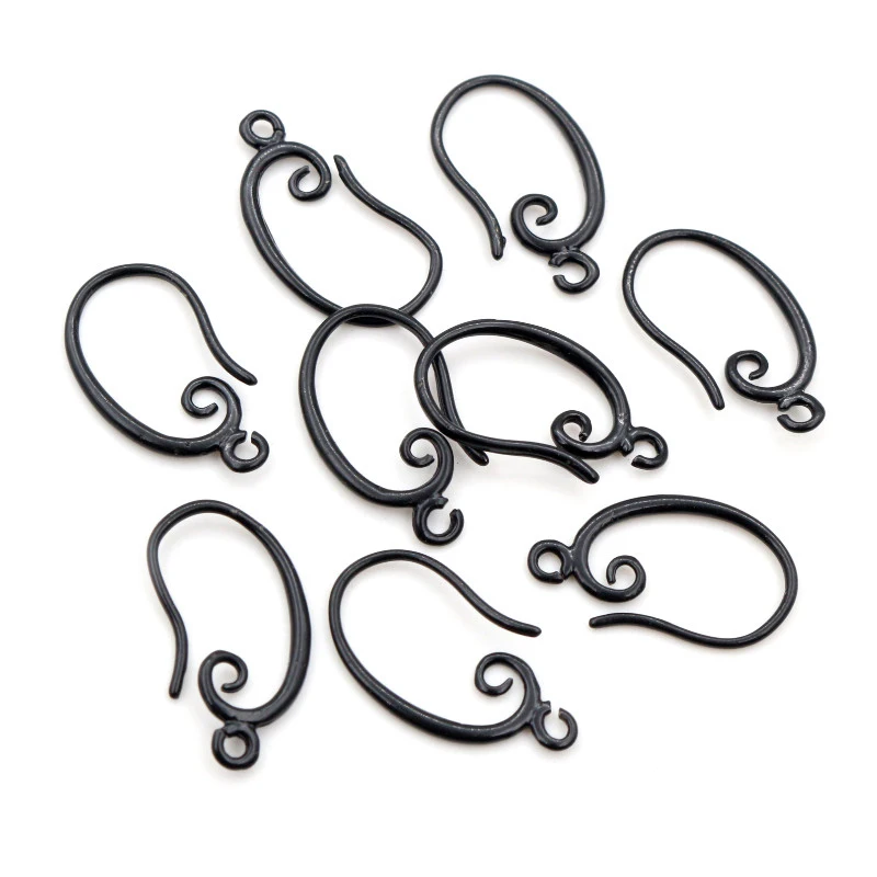 10pcs 19x11mm Bronze Gold Silver Plated Brass French Earring Hooks Wire DIY Jewelry Making Accessories Earring Craft Findings