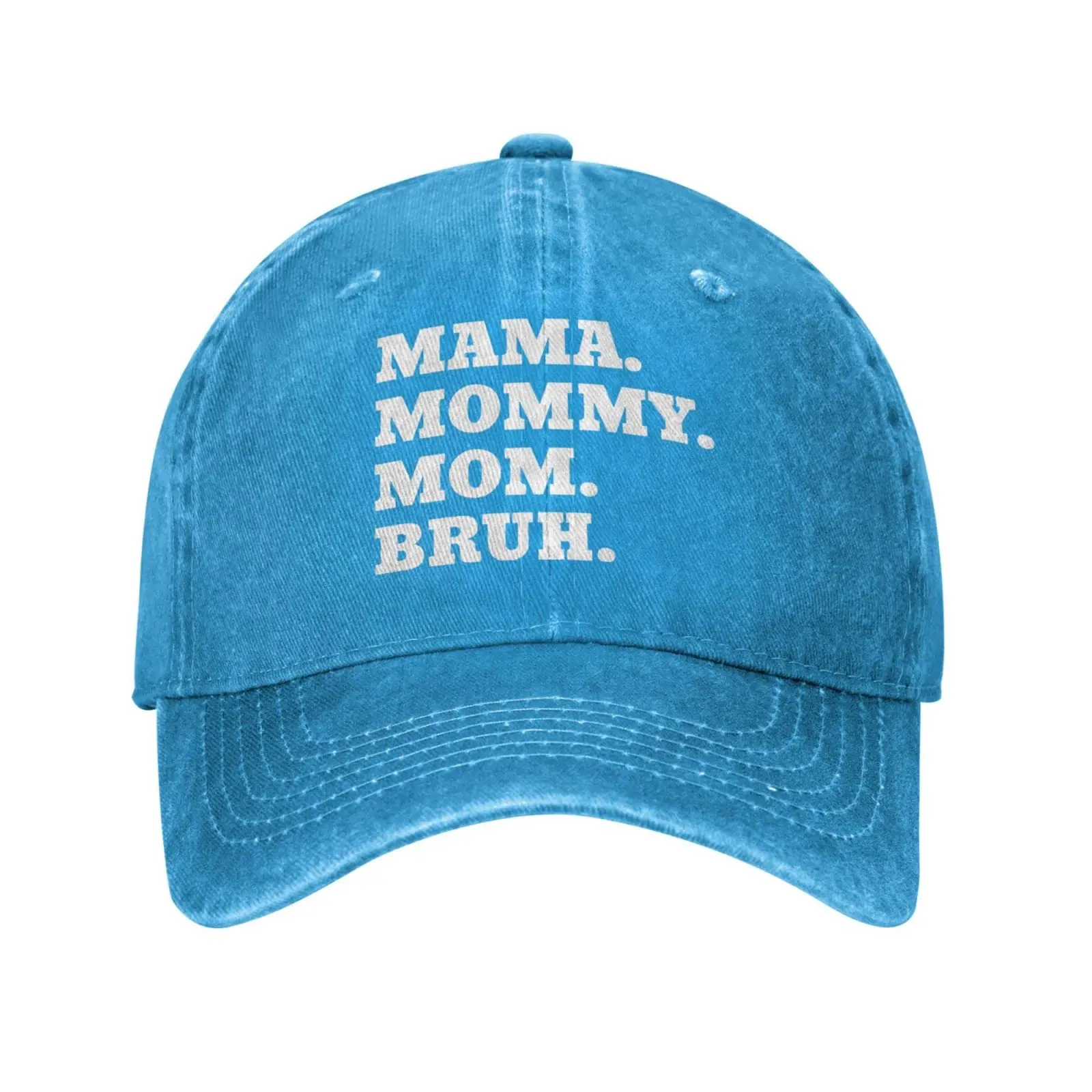 

Mom Mama Mommy Bruh Baseball Cap Adult Denim Hat Washed Cotton Fashion Cap Unisex Adjustable Outdoor Sports