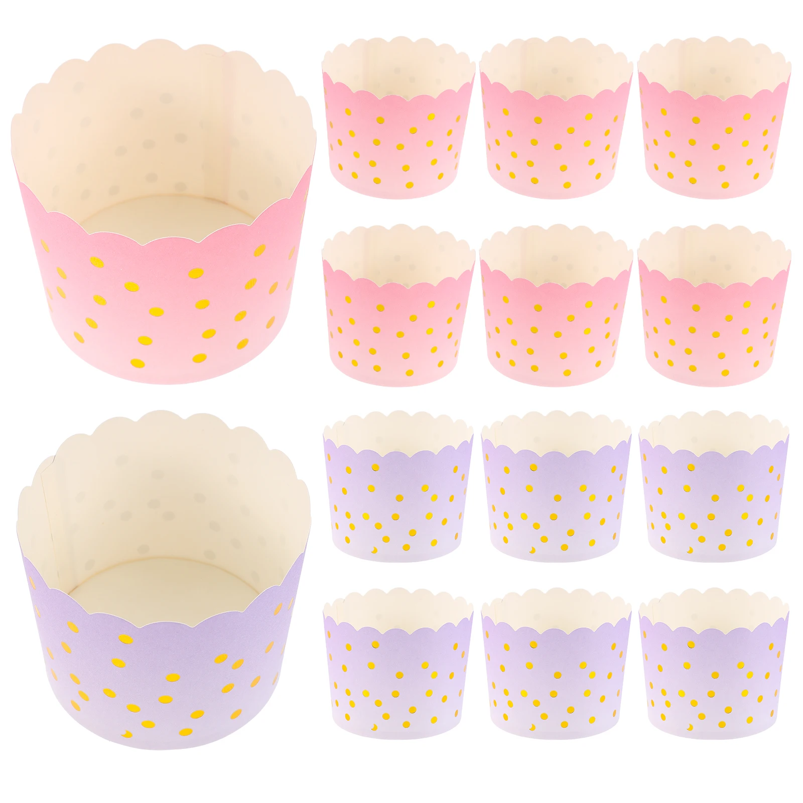 

High Temperature Resistant Muffin Cup Cupcake Holders Paper Liners Holiday Baking Cups Birthday Wrappers Mini for Party Cakes