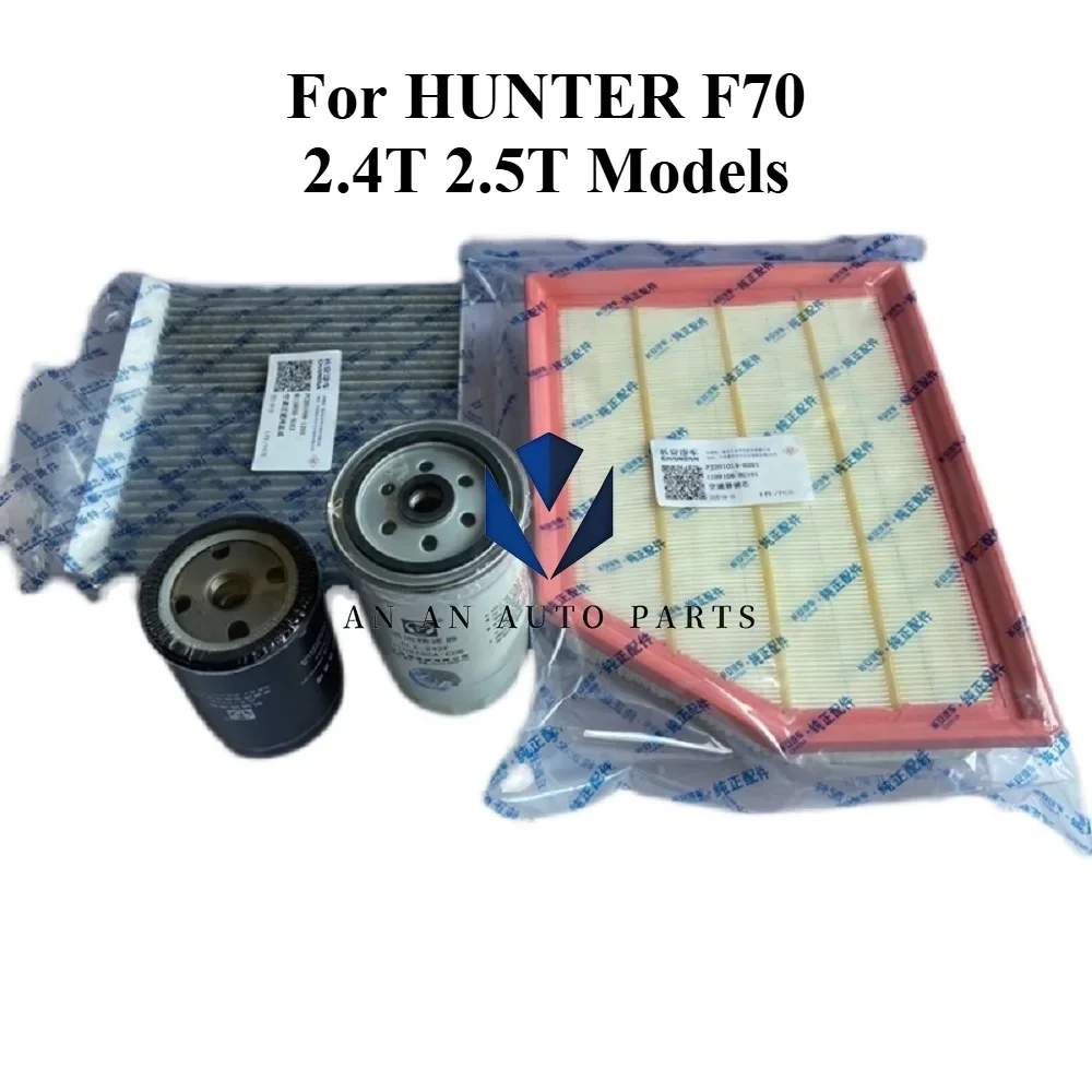 Original Air Cabin Oil Fuel Filters Set for HUNTER F70 Disel 2.4T 2.5T Models