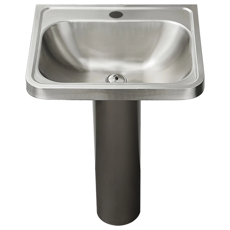 

304 stainless steel column basin bathroom balcony washbasin outdoor integrated floor-type