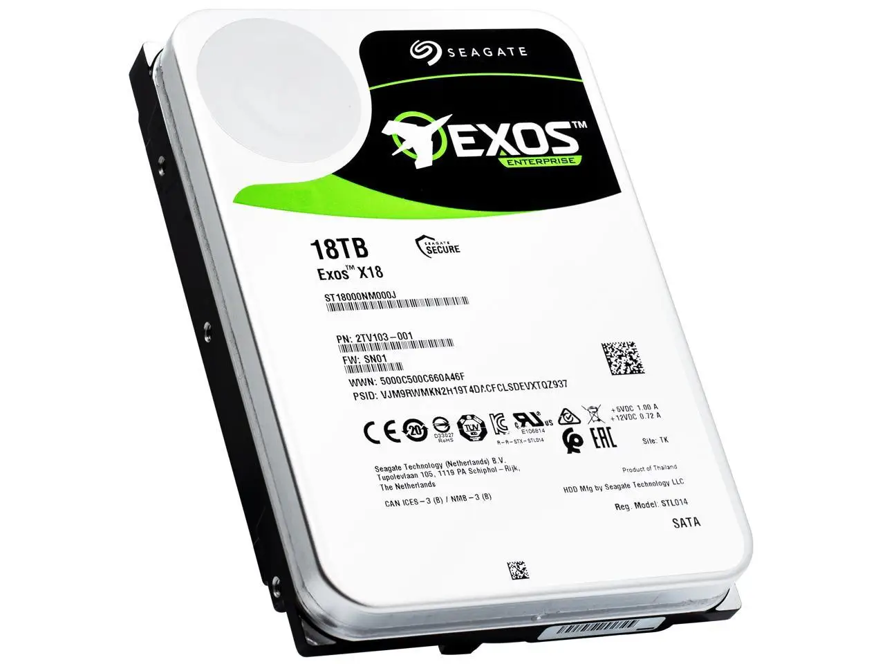Nieuwe 18Tb Hdd Exos X18 ST18000NM000J 16Tb 14Tb 7200 Rpm Sata 6 Gb/s 256Mb Cache 3.5-Inch 18T Enterprise Server Pc Harde Schijf