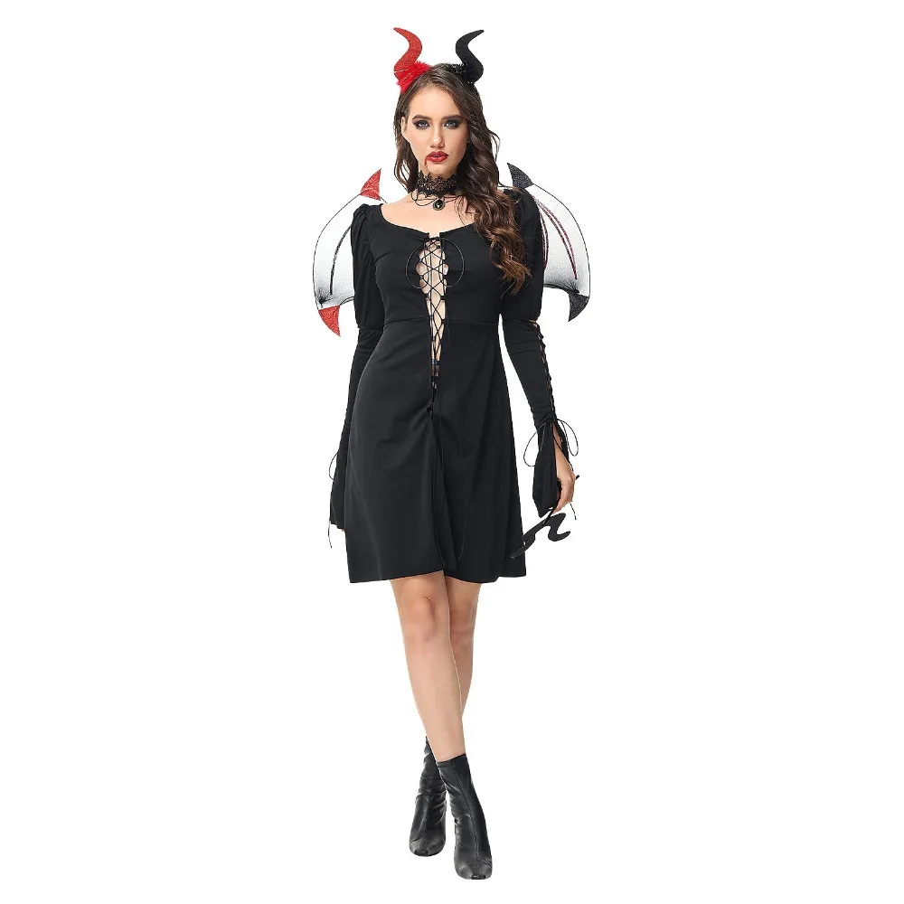 Carnival Halloween Lady Little Devil Costume Cosplay Fancy Party Dress