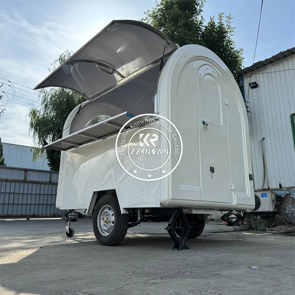 

Custom Snack Food Truck Fully Equipped Coffee Bar Concession Coffee Kiosk Hot Dog Ice Cream Cart Mobile Food Trailer With CE