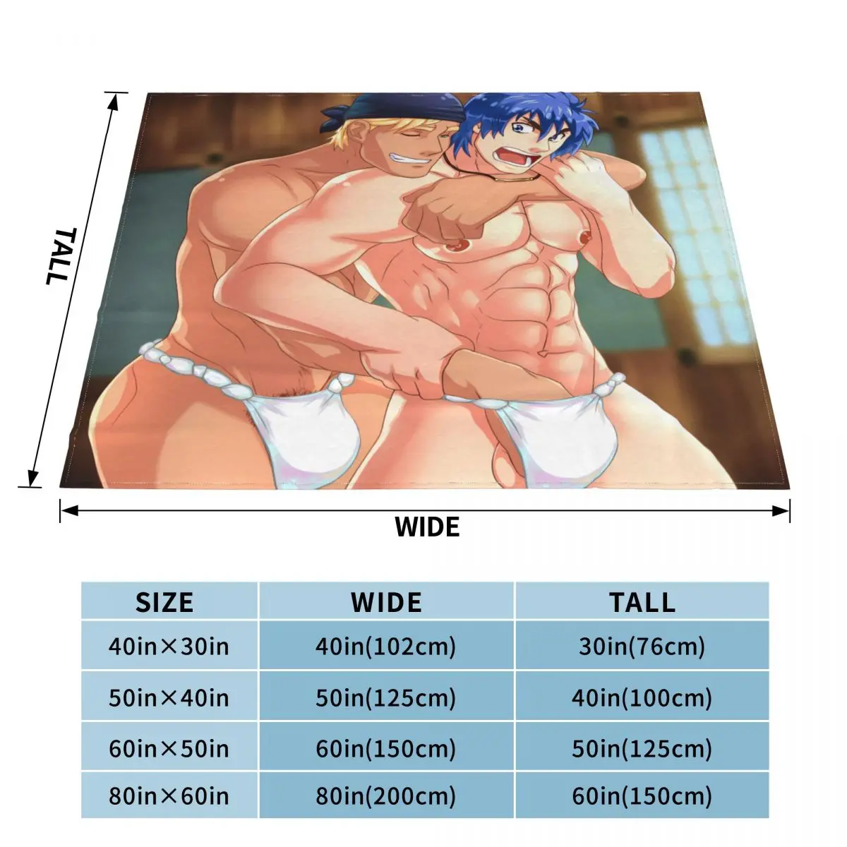 Gay Art Anime Bara Boys Yaoi Digital Painting Hot Male Characters 7angelm Aron Arion 2024 An Ultra-Soft Micro Fleece Blanket