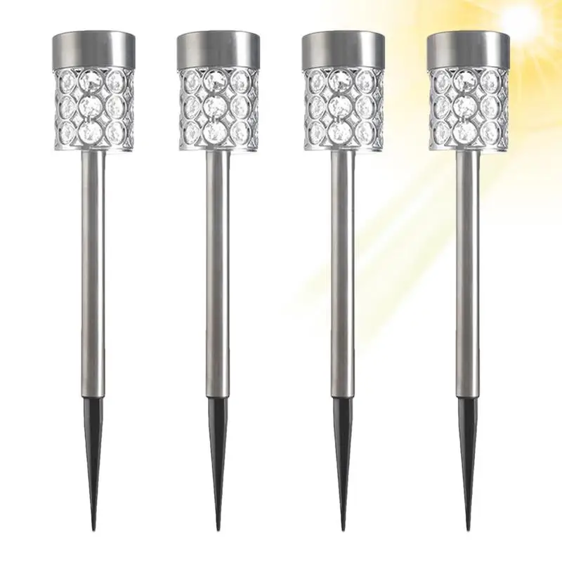 

Pathway Lights Solar Powered 4X Solar Garden Stake Lights For Pathway Walkway Lights Landscape Path Lights Solar Garden Light