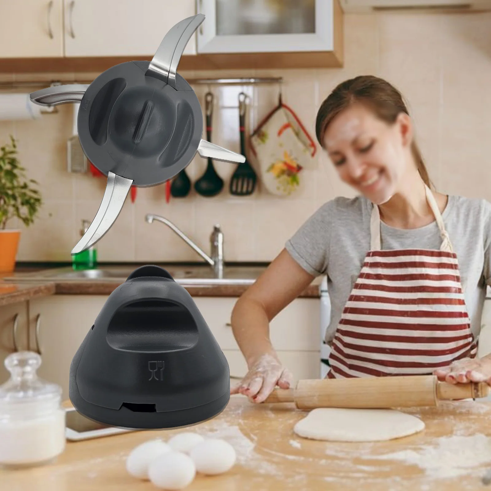 شفرات خلاط العجين العجن حماية التماس الرأس من أوساخ العجين لملحقات Thermomix TM7 أجزاء الخلاط #2