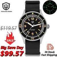 Watchdives 50-Fathoms Watch NH38 Movement BGW9 Luminous 300m Waterproof Bubble Sapphire Crystal Wristwatch 40mm Vintage Watches