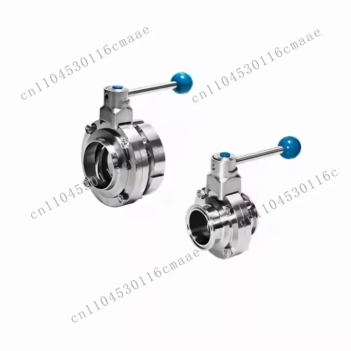 Suitable for SS304 and SS316L stainless steel hygienic food grade butterfly valve quick installation triple clamp design