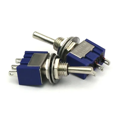 MTS-102 103 202 AC 125V/6A 250V/3A Power Button Switch Car 5Pcs Toggle Switch ON-OFF/ON-OFF-ON 3/6 Pin 2/3 Position Latching
