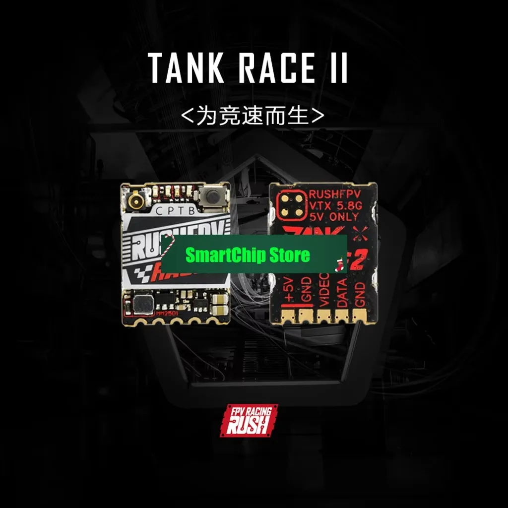 

StoreRUSHFPV RUSH Tank II Ultimate VTX 5.8G 48CH RaceBand Pitmode 25mW 200mW 500mW 800mW Adjustable FPV VTX 2-8S For RCDrone Pa