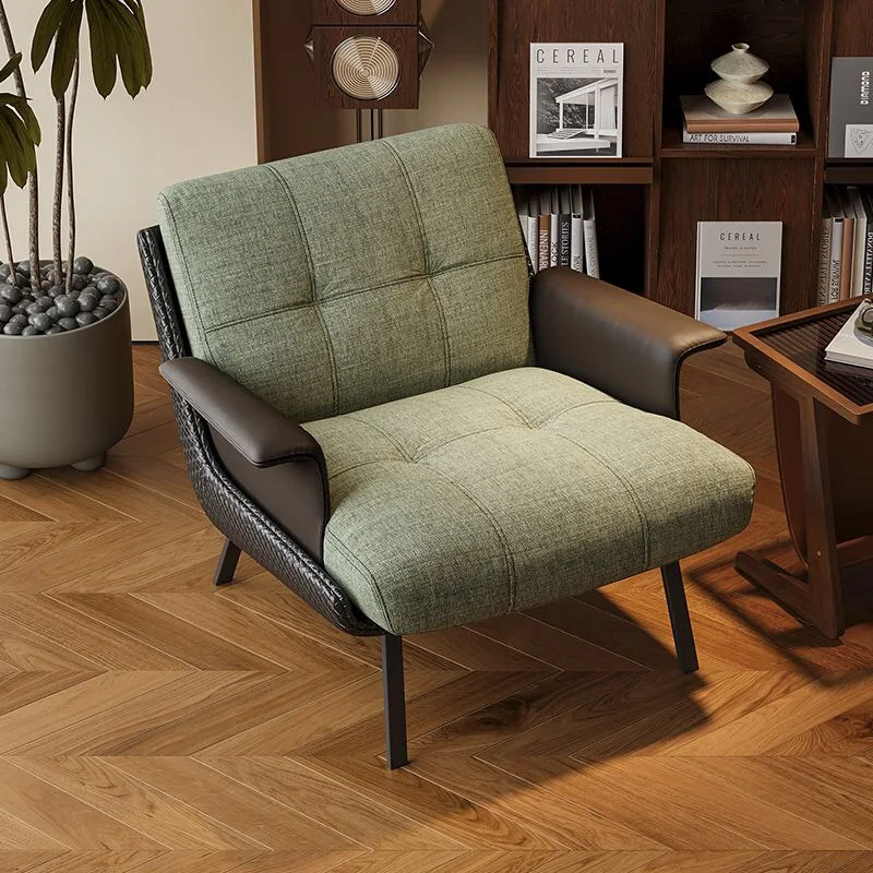 Italian-Style Minimalist Single-Seater Sofa Chair, Designer Armchair, Vintage-Style Lounge Chair for the Living Room94X85X80cm-