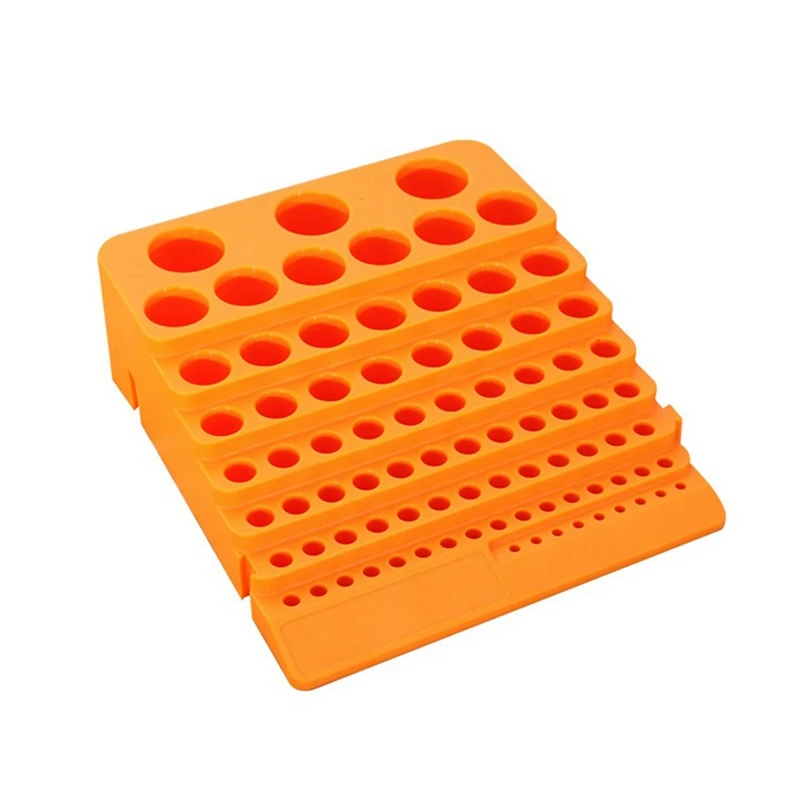 1 PCS Tool Storage Box Tool Accessories Storage Box CNC Tool Placement Rack Reamer Bit Storage Box Orange