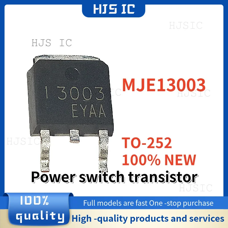 10-50PCS 100% NEW MJE13003 E13003 13003 TO-252 SMD power switch transistor Best Quality In Stock