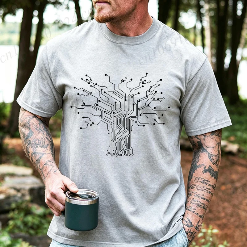 Men Electronics Technician Graphic T Shirt Electrical Engineer Engineer Shirts Short Sleeve Tees Computer Programmer T-Shirts