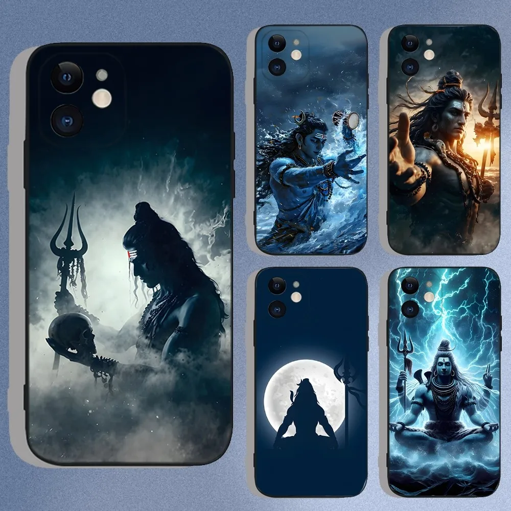 

Lord Shiva M-Mahadev Of India Phone Case For iPhone 16,15,14,13,12,11,XS,XR,X,8,7,Pro,Max,Plus,Mini Silicone Black Funda Shell