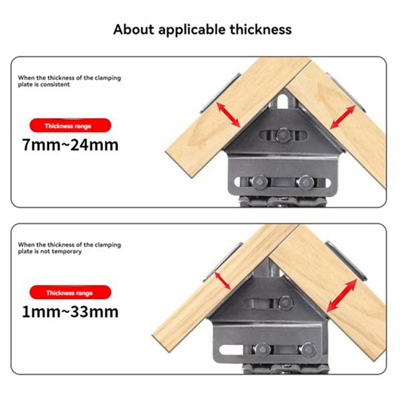 Upgraded Stainless Steel Right Angle Clamp Woodworking Splicing Quick Clip 90 Degree Fixed Photo Frame Clip