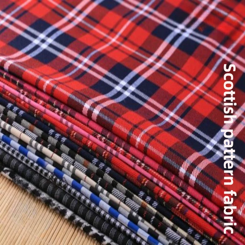 الاسكتلندية منقوشة النسيج المفروشات الناعمة بالمتر للتطريز التنانير السراويل الملابس المدرسية مفارش المائدة Diy بها بنفسك الخياطة القماش النسيج #1