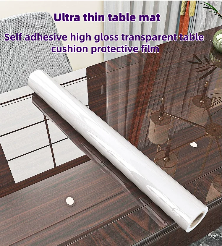 Прозрачная защитная пленка для мебели высокой четкости, устойчивая к царапинам и пятнам, легко чистящиеся мраморные обеденные столы