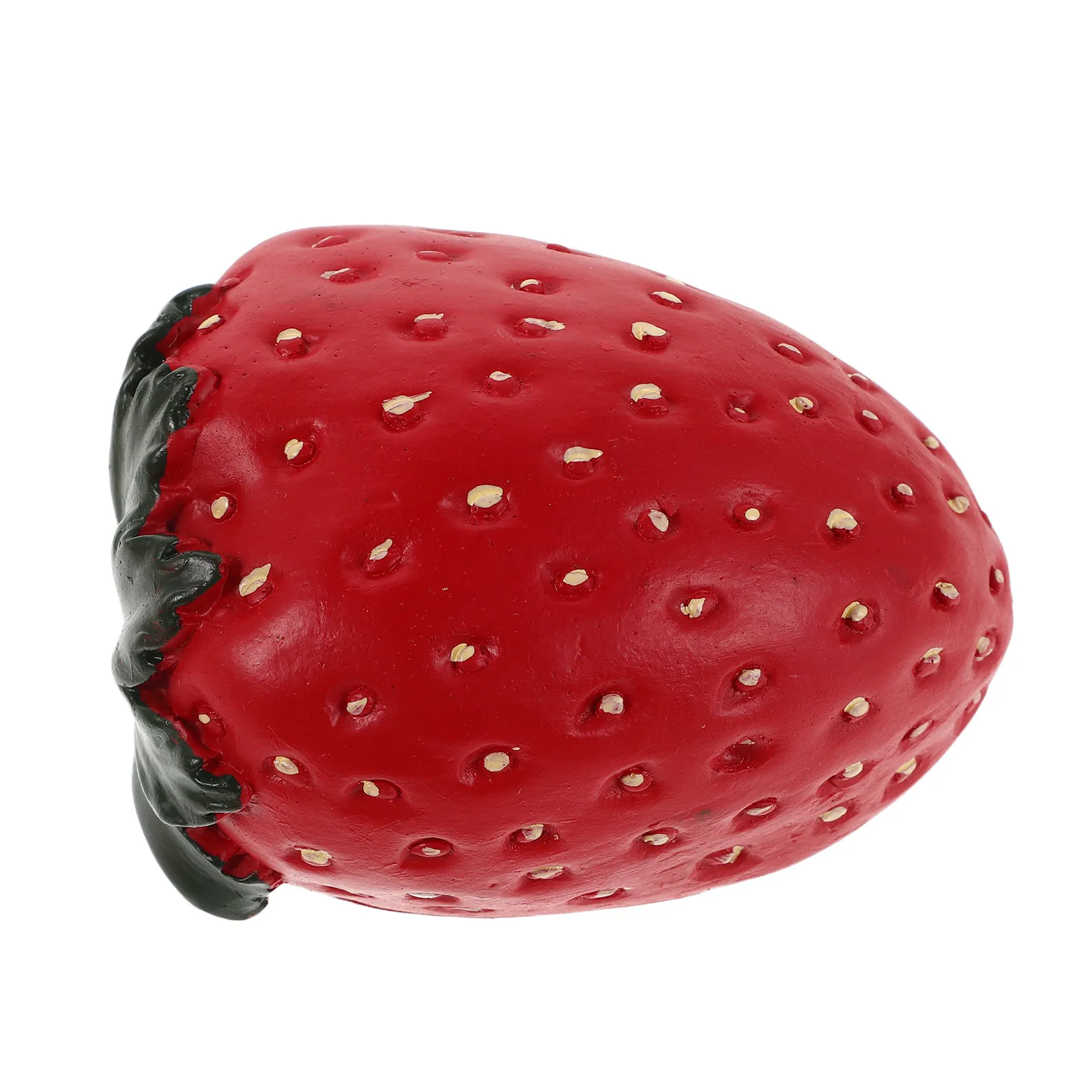 Resin Garden Key Hider Outdoor Hidden Key Box Strawberry Shape Weatherproof Decorative Safe for Yard Hidden Lock Box