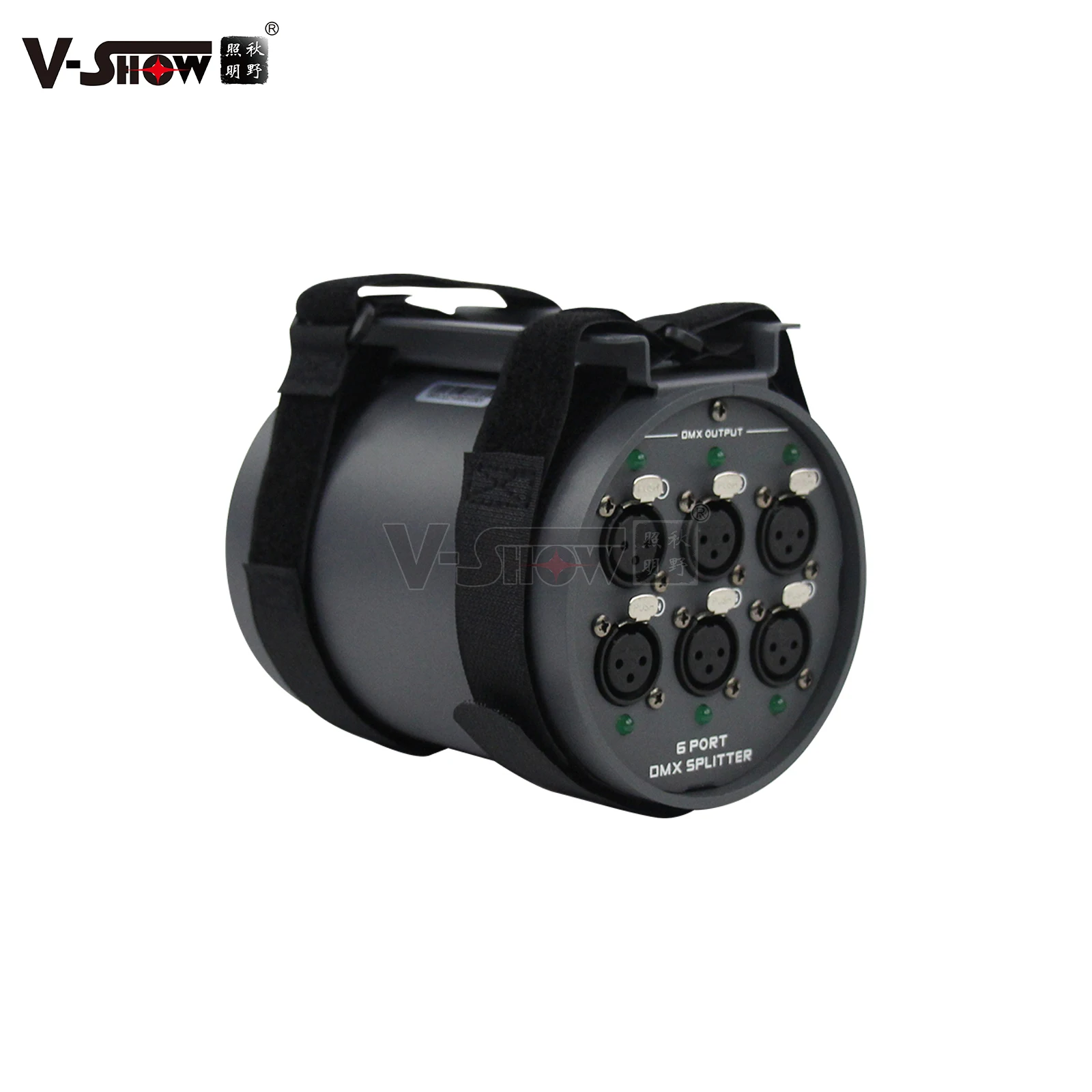 1pc 6 Port DMX Splitter And Amplifier Output 512x 6 Channels For Dj Disco Stage Light Control