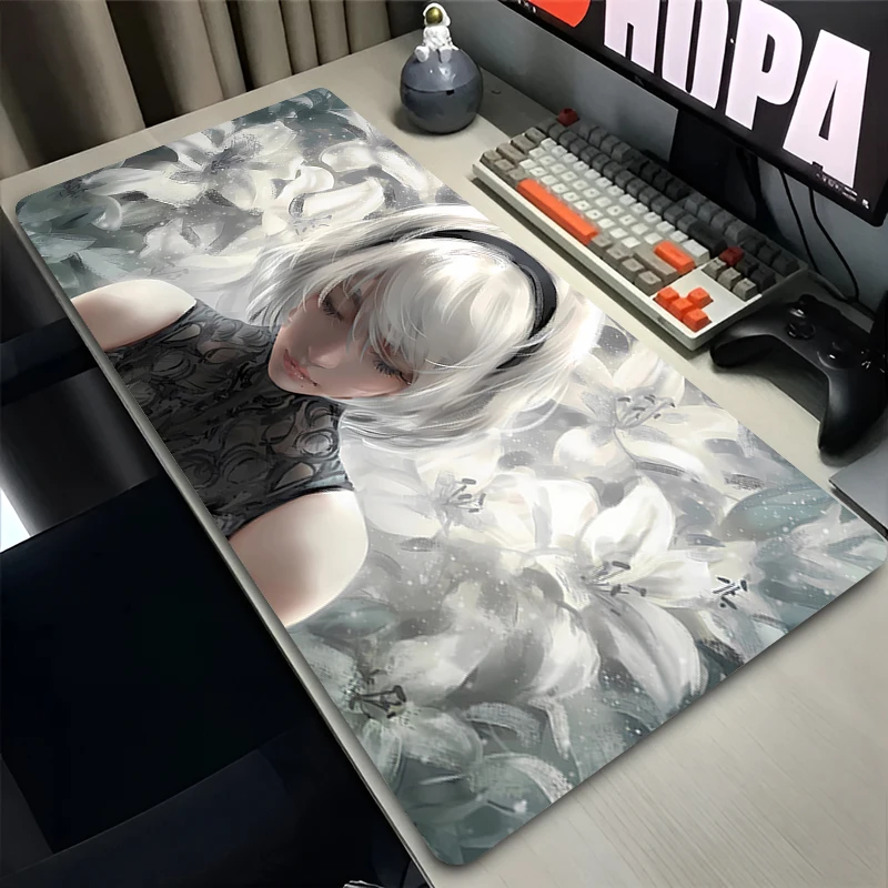Mouse Pad Anime Extended Desk mat PC Computer keyboard pad Gaming Accessories HD Print N-nier Automata 2b Mousepad Cool Carpet