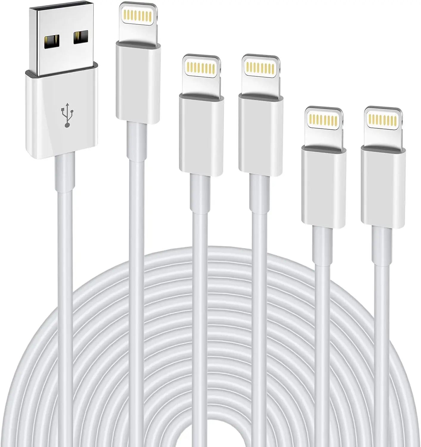 

3PACK 6FT MFI certificate USB to Lightning fast charging cable for iPhone 5 6 7 8 X 11 12 13 14