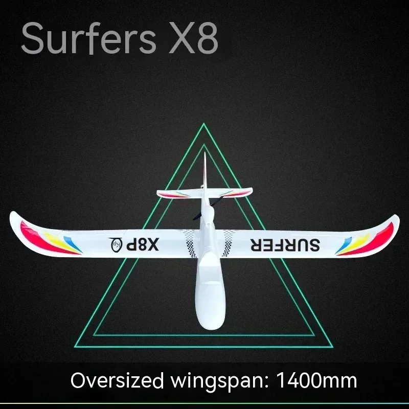 นักโต้คลื่น X8เครื่องร่อนขนาด1.4เมตรมือใหม่หัดเล่น EPO ปีกคงที่ที่ถอดออกได้ป้องกันการชนและป้องกันการตก