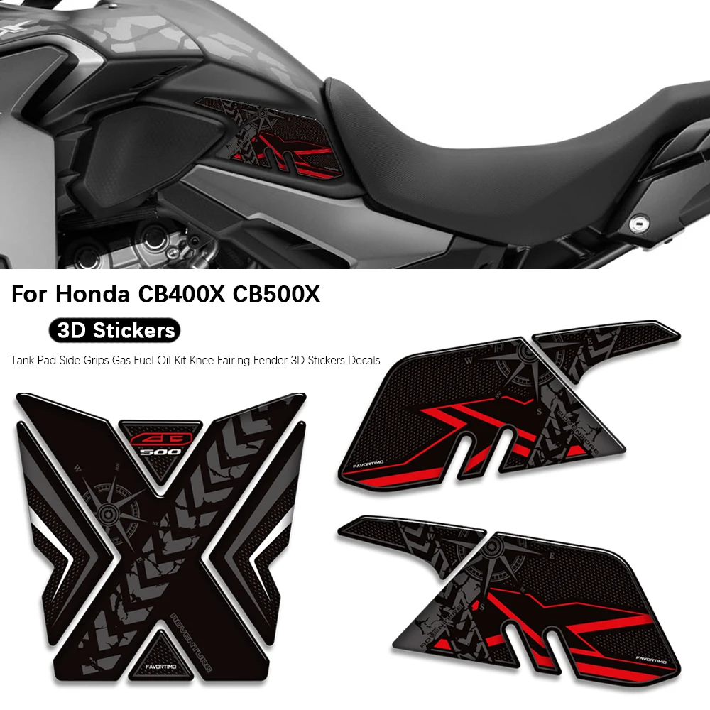 

Motorcycle For Honda CB400X CB500X Protector Tank Pad Side Grips Gas Fuel Oil Kit Knee Stickers Decal CB 400 500 CB400 CB500 X