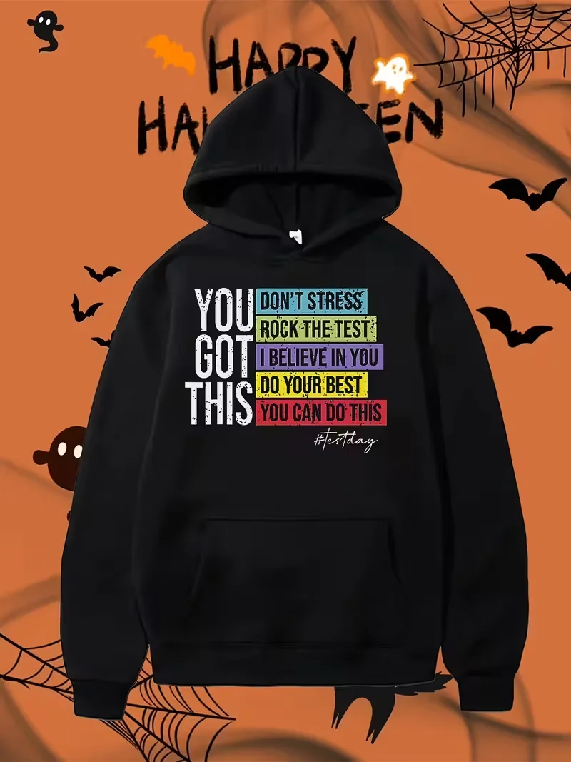 

Men's Loose Fit Hooded Sweatshirt 270g, Black Streetwear Pullover, American Style Casual Hoodies, Suitable for Winter Seasons