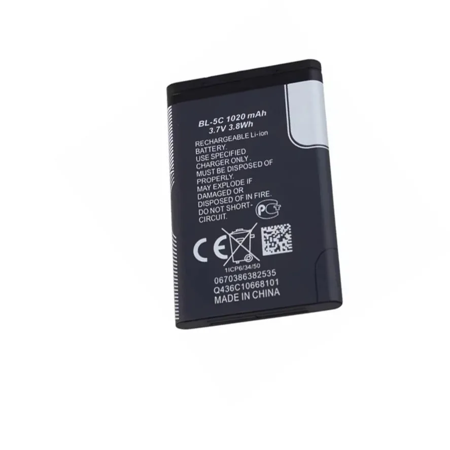 BL-5C بطارية 3.7 فولت 1020 مللي أمبير BL5C BL 5C بطاريات قابلة للشحن لنوكيا 2112 2118 2255 2270 2280 2300 2600 2610 3125 3230