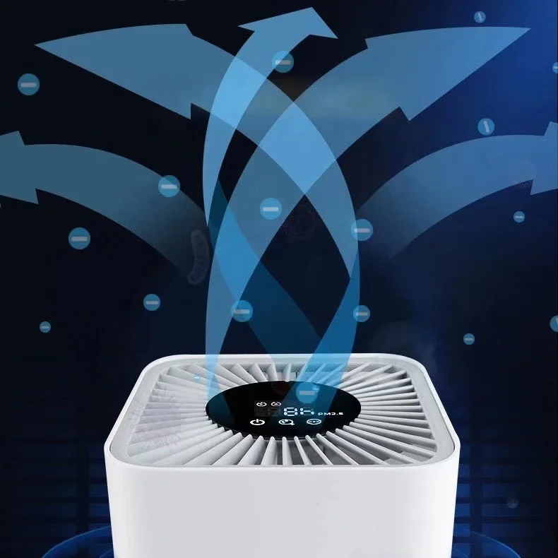 Purificador de Aire Doméstico Súper Silencioso con Modo de Sueño, Purificador de Aire Personal Portátil con Filtro HEPA para el Hogar