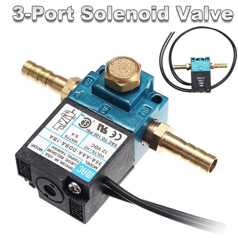 

12v 3 Port Electronic Boost Control Solenoid Valve For ECU With Brass Kits 35A-AAA-DDBA-1BA 5.4W MAC