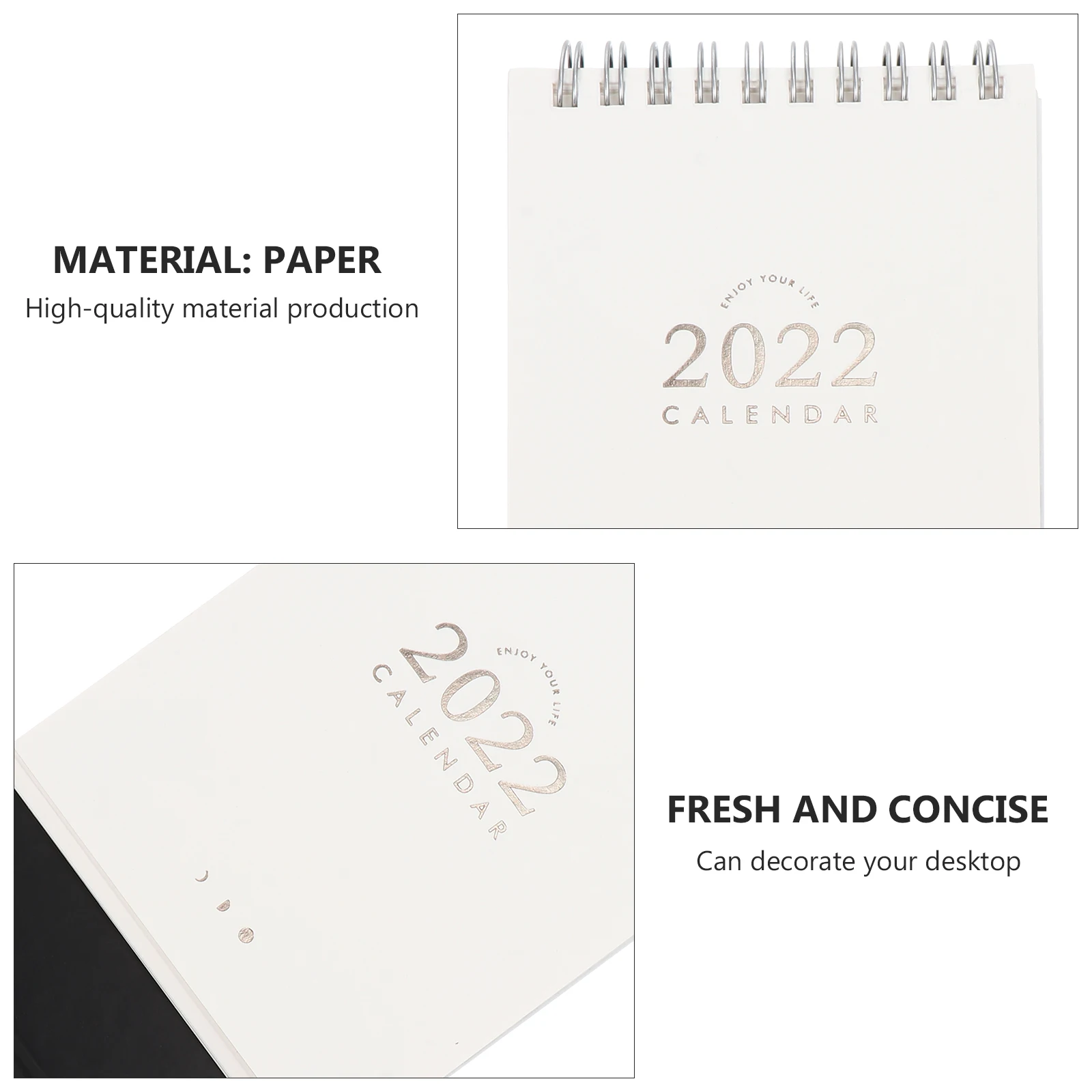 

1pc Coil Calendar 2022 Desktop Table Calendar For Home School Use Yearly Agenda Planner For Adults With Stable Base