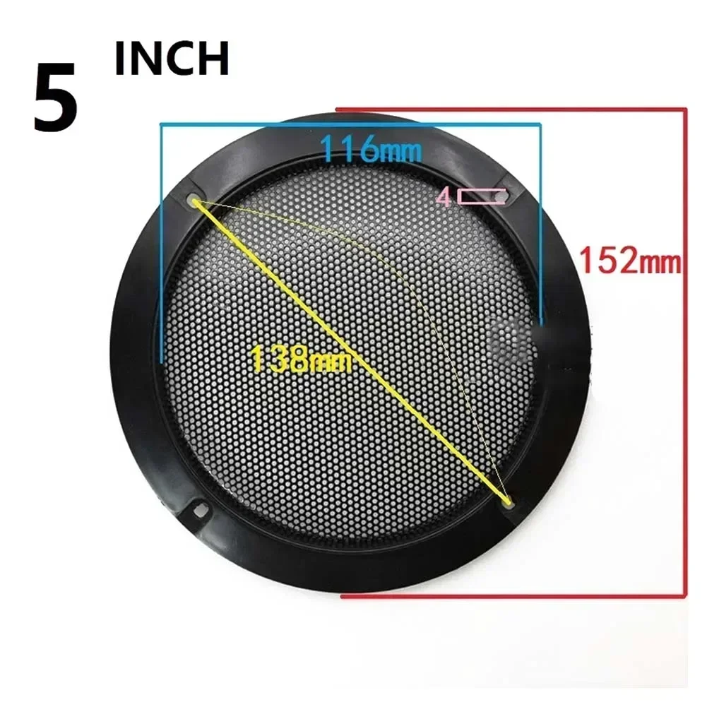 Mesh Guard Protector para Subwoofers de carro, Speaker Net Cover, Substituição Grill Mesh, Alto-falantes, 2 ", 3", 4 ", 5", 6.5 ", 8", 10 ", 1Pc