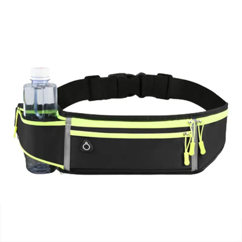 Outdoor Waist Bag Waterproof Adjustable Fanny Pack Reflective Phone Holder Waist Pack Multi-Pockets Lightweight Workout Belt For